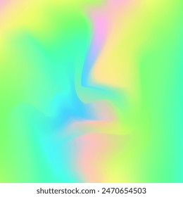 Iridescent Texture. Shiny Vector. Hologram Gradient. Metal Cover. Blur Holography Brochure. Abstract Gradient. Digital Foil. Hippie Soft Background. Green Iridescent Texture