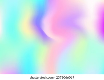 Iridescent Texture. Soft Pattern. Plastic Light. Retro Multicolor Invitation. Pink Pop Gradient. Rainbow Foil. Holographic Background. Abstract Background. Violet Iridescent Texture