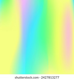 Iridescent Texture. Trendy Card. Holographic Gradient. Neon Surface. Hologram Background. Hippie Blur Background. Shiny Futuristic Brochure. Soft Cover. Green Iridescent Texture