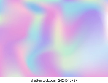 Textura irisada. Luz vibrante. Fondo multicolor retro. Holograma de fondo. Efecto Desenfoque. Degradado suave violeta. Hoja Cosmos. Fondo perlado. Textura iridiscente púrpura