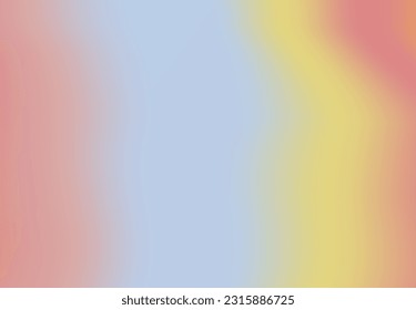 Iridescent unicorn pastel abstract rainbow pattern. Vibrant blue pink mauve yellow blur waves style effect. Fairy tale backdrop. Mockup for advertisement, social media, print cover, card, invitation