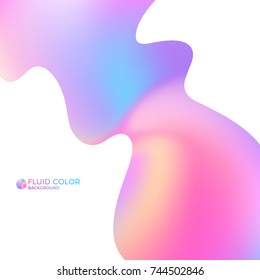 Iridescent wavy background. Liquid color. Vector illustration EPS10