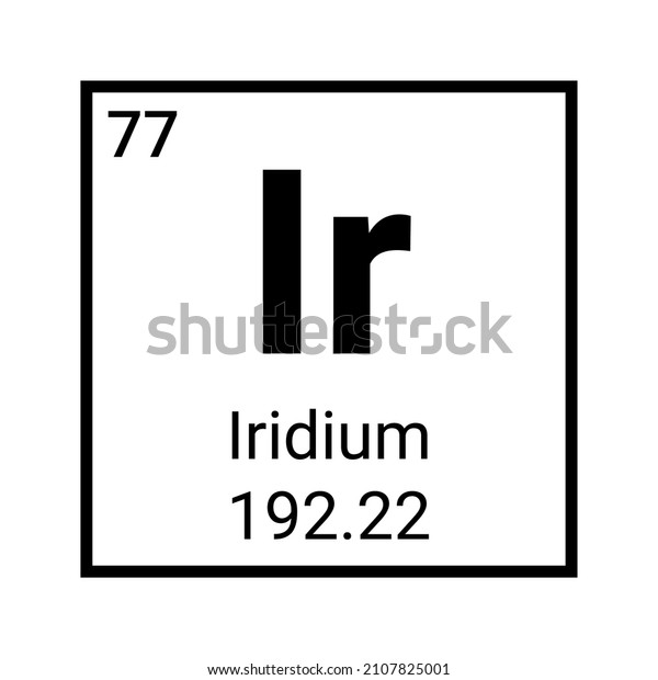 Iridium chemical element icon. Iridium symbol\
education science icon\
atom