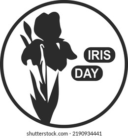 Iris day celebrating symbol vector