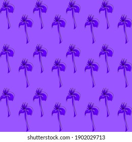 Iris doodle seamless repeated pattern. Purple background. Fit for your book cover, campaign, banner, poster, catalog, nature product pack, etc.