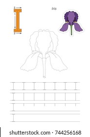 Iris. Dot to dot educational game for kids.