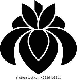Iris flower bloom blossom green Glyph1