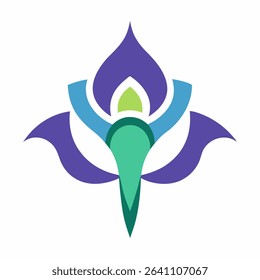 An iris flower icon, likely a simple and clean design, presented on a white background, suitable for use in various projects.