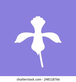 Iris Flower Icon : Vector Illustration