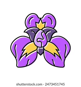 iris flower spring color icon vector. iris flower spring sign. isolated symbol illustration