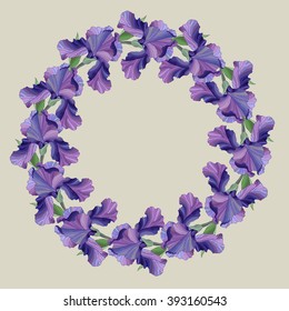 Iris Flower Wreath.