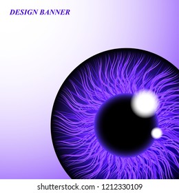 Iris of the human eye. Isolated on light background.