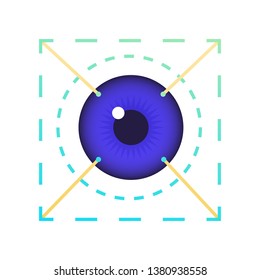 Iris human eye scan security system for business office