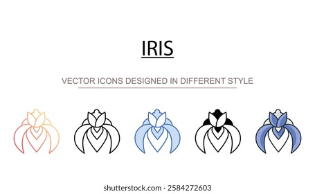 Iris icon design with white background stock illustration