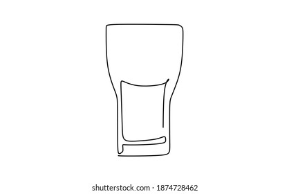 Iris Imperial Pint. Continuous one line drawing