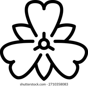 Vector de ilustración de icono de línea de iris