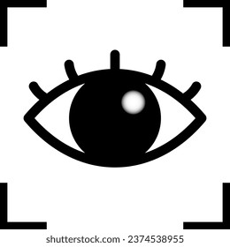 Iris Recognition Isolated Vector Icon