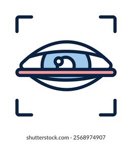 Iris recognition vector design in editale style