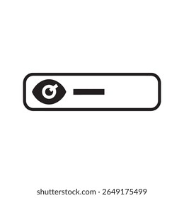 Glifo De Vetor De Ícone De Campo De Varredura Da Íris Para Reconhecimento Biométrico De Olhos E Barra De Autenticação De Identidade Para Verificação De Retina E Sistema De Acesso De Segurança