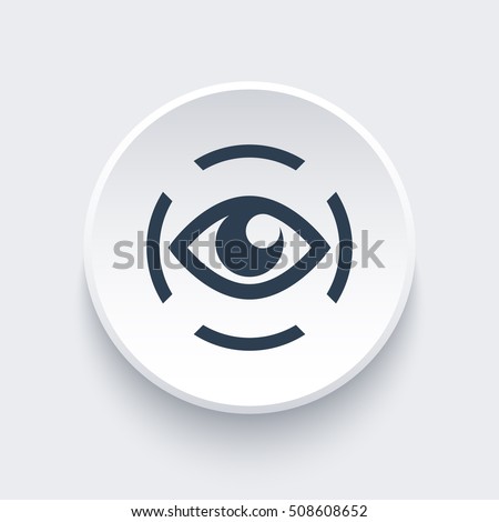 iris scan icon, eye scanner, biometric recognition