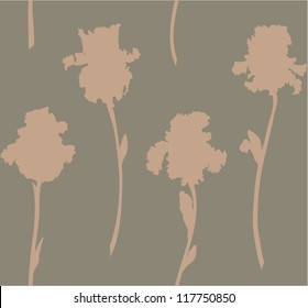 iris silhouette seamless background