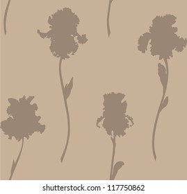 iris silhouette seamless background