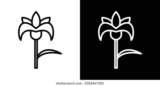 Conjunto de iconos de Vector de línea delgada de iris.