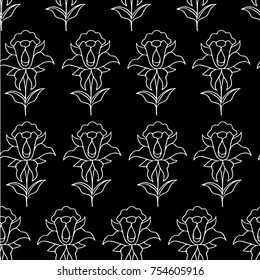 Iris vector illustration. Doodle style. Design, print, logo, decor, textile, paper.