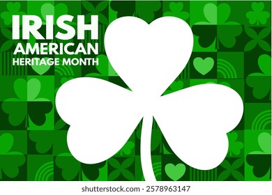 irish american heritage day - banner vector background