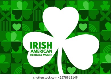 irish american heritage day - banner vector background