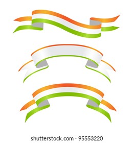 Irish banners isolated on a white backgrounds. Vector illustration.