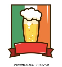 Irish beer. The emblem for your packaging design. Vector illustration isolated on white background.