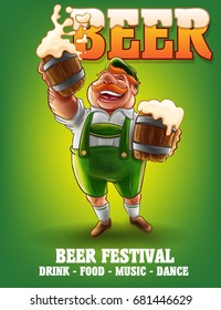 irish beer illustration