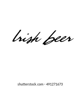 Irish Beer Lettering