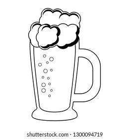 Irish beer st patricks cartoon black and white