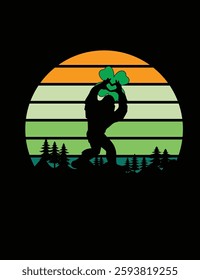 Irish big foot t-shirt design