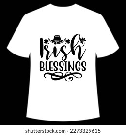 Irish Blessing, St. Patrick's Day Shirt Print Template, Lucky Charms, Irish, everyone has a little luck Typography Design