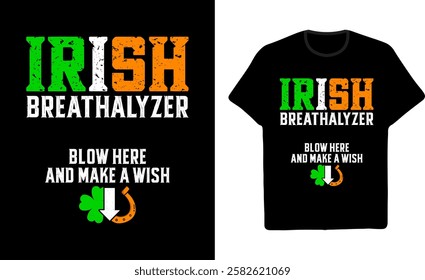 Irish Breathalyzer St Patrick's Day TShirt Design