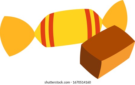 Irish candy, illustration, vector on white background.