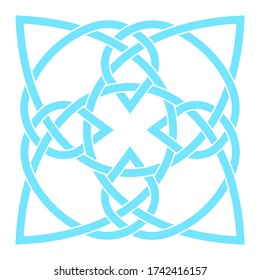 Irish celtic shamrock knot. Symbol of Ireland. Traditional medieval frame pattern illustration. Scandinavian or Celtic ornament. Isolated vector pictogram. Simple vector illustration