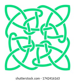 Irish celtic shamrock knot. Symbol of Ireland. Traditional medieval frame pattern illustration. Scandinavian or Celtic ornament. Isolated vector pictogram. Simple vector illustration