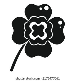 Irish clover icon simple vector. Four leaf. St patrick