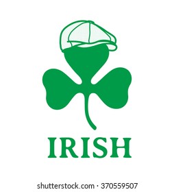 Irish clover sign with hat