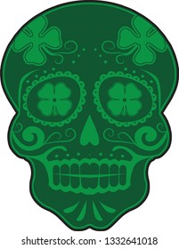 IRISH CLOVER SKULL