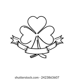 Irish clover traditional symbol of st Patricks day vector illustration