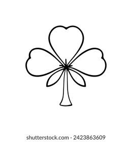 Irish clover traditional symbol of st Patricks day vector illustration