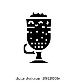 irish coffee glyph icon vector. irish coffee sign. isolated contour symbol black illustration