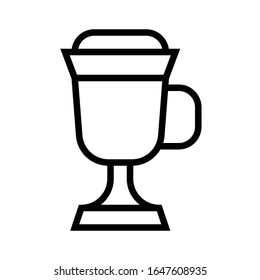 Irish coffee icon, Saint patrick's day related vector illustration