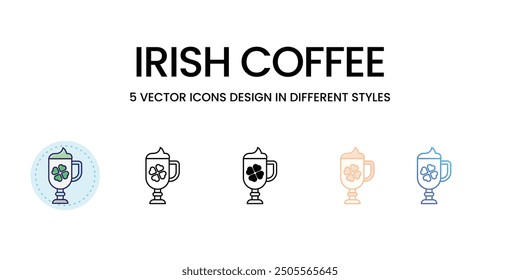 Irish Coffee icons set vector illustration. vector stock