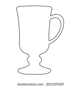 Irish Coffee . Vector.